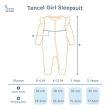 Load image into Gallery viewer, TENCEL Sleepsuit Girl (0-6M 6-12M 1Y 2Y)