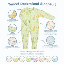 Load image into Gallery viewer, TENCEL Dreamland Sleepsuit (0-6M 6-12M 1Y 2Y)