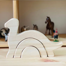 Load image into Gallery viewer, Wooden Toy Stacker - Dinosaur
