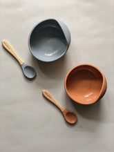 Load image into Gallery viewer, Silicone Suction Bowl and Spoon Set