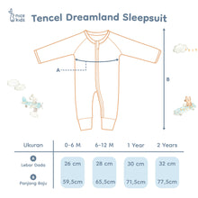 Load image into Gallery viewer, TENCEL Dreamland Sleepsuit (0-6M 6-12M 1Y 2Y)
