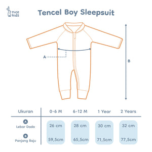 TENCEL Sleepsuit Boy (0-6M 6-12M 1Y 2Y)