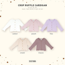 Load image into Gallery viewer, Cardigan Crop Ruffle (1Y 2Y 3Y 4Y 5-6Y 7-8Y 9-10Y)
