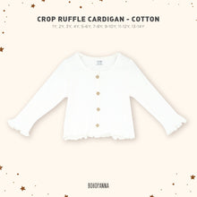 Load image into Gallery viewer, Cardigan Crop Ruffle (1Y 2Y 3Y 4Y 5-6Y 7-8Y 9-10Y)
