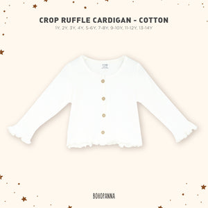 Cardigan Crop Ruffle (1Y 2Y 3Y 4Y 5-6Y 7-8Y 9-10Y)