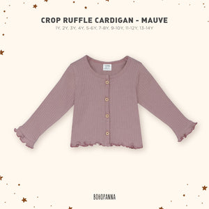 Cardigan Crop Ruffle (1Y 2Y 3Y 4Y 5-6Y 7-8Y 9-10Y)