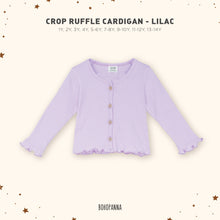 Load image into Gallery viewer, Cardigan Crop Ruffle (1Y 2Y 3Y 4Y 5-6Y 7-8Y 9-10Y)
