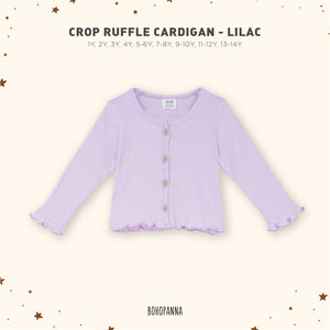 Cardigan Crop Ruffle (1Y 2Y 3Y 4Y 5-6Y 7-8Y 9-10Y)