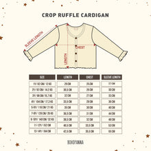 Load image into Gallery viewer, Cardigan Crop Ruffle (1Y 2Y 3Y 4Y 5-6Y 7-8Y 9-10Y)
