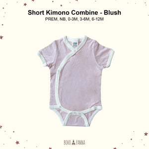 Short Kimono Combine Romper (Newborn 0-3M 3-6M 6-12M)