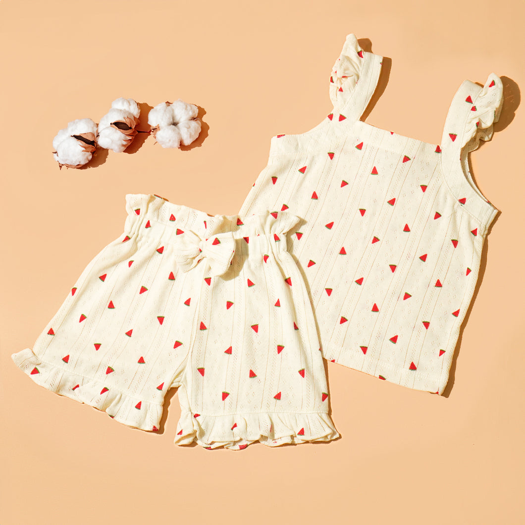 Ruffle Tanktop Pointelle Set (2Y 3Y 4Y)