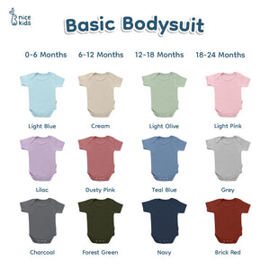 Basic Bodysuit (0-6M 6-12M 12-18M 18-24M)