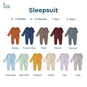 Sleepsuit Basic (0-6M 6-12M 1Y 2Y)