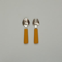 Load image into Gallery viewer, Spoon and Fork Set (Mustard/ Terracotta)

