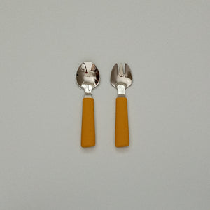 Spoon and Fork Set (Mustard/ Terracotta)