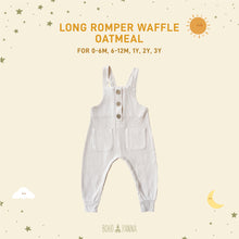 Load image into Gallery viewer, Long Romper Waffle (0-6M 6-12M 1Y 2Y)
