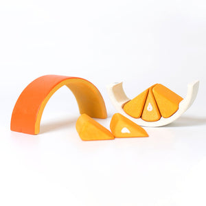 Wooden Toy Stacker - Orange