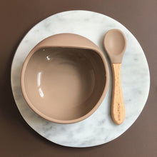 Load image into Gallery viewer, Silicone Suction Bowl and Spoon Set
